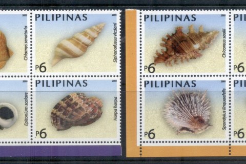 Philippines-2005-Seashells-Blks4-MUH