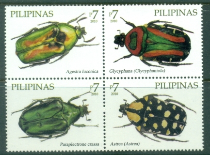 Philippines-2010-Insects-Beetles-Block-4-MUH