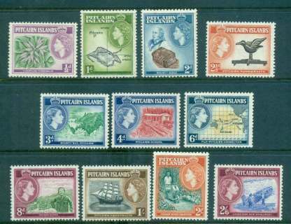 Pitcairn-Is-1957-QEII-Pictorials-11-MLH-lot43305