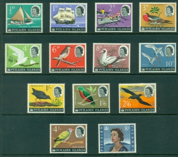 Pitcairn-Is-1964-65-QEII-Pictorials-Birds-MLH