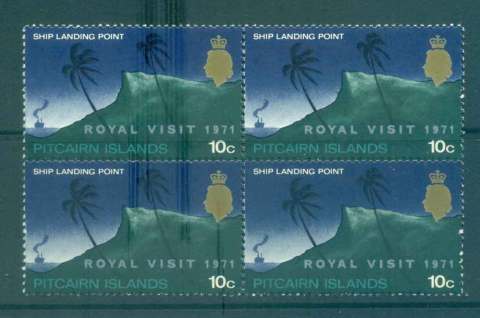 Pitcairn-Is-1971-Royal-Visit-Blk-4-Opt-MUH-lot43393