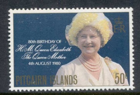 Pitcairn-Is-1980-Queen-Mother-80th-Birthday-MUH