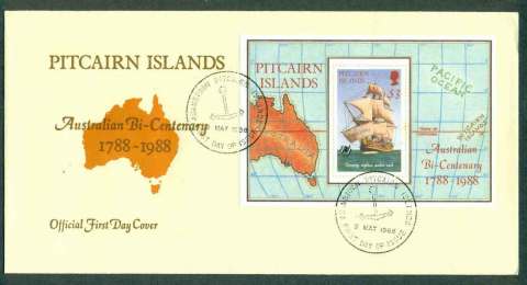 Pitcairn-Is-1988-Australian-Bi-Centenary-MS-FDC-lot45780