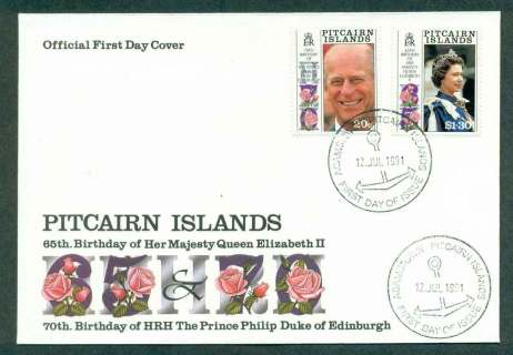 Pitcairn-Is-1991-QEII-60th-Birthday-FDC-lot45774