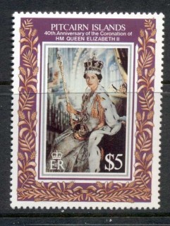 Pitcairn-Is-1993-QEII-Coronation-40th-Anniv-MUH