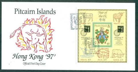 Pitcairn-Is-1997-Hong-Kong-97-MS-FDC-lot45772