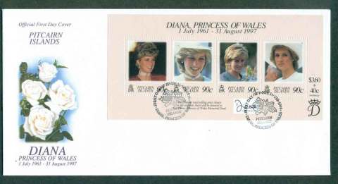 Pitcairn-Is-1997-Princess-Diana-in-Memoriam-MS-FDC-lot45754