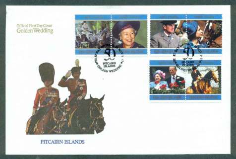 Pitcairn-Is-1997-QEII-Golden-Wedding-FDC-lot45808