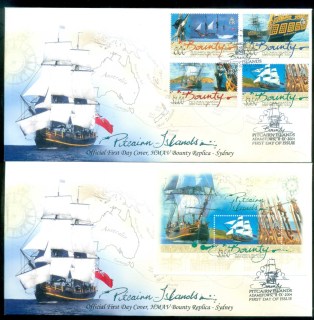 Pitcairn-Is-2004-Bounty-Replica-MS-2xFDC-lot80653