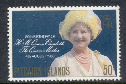 Pitcairn-Is-1980-Queen-Mother-80th-Birthday-MUH