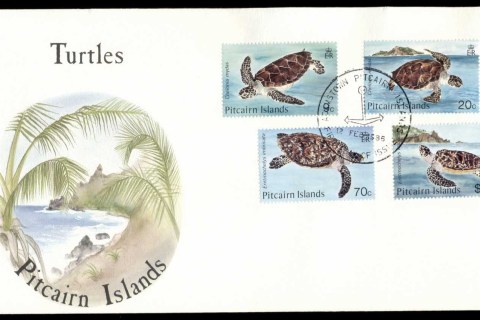 Pitcairn-Is-1986-Turtles-FDC