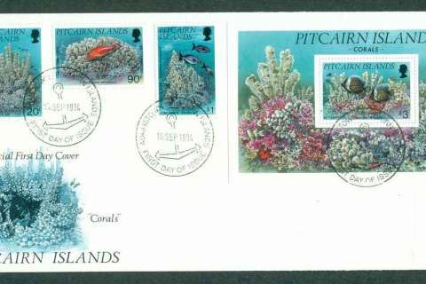 Pitcairn-Is-1994-Corals-FDC-lot45793