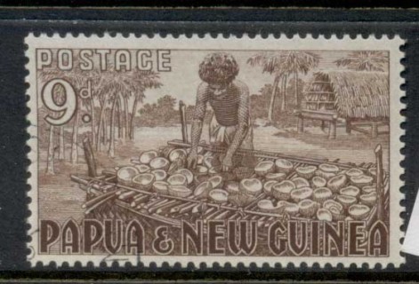 PNG-1952-Pictorial-9d-Copra-Making-FU