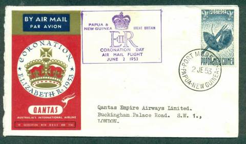 PNG-1953-QEII-Coronation-QANTAS-Flightcover