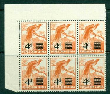 PNG-1957-4d-Surcharge-TRC-Block-6-MUH-lot21983