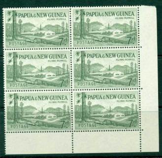 PNG-1958-7d-Plymill-Left-Corner-Block-6-MUH-lot21967