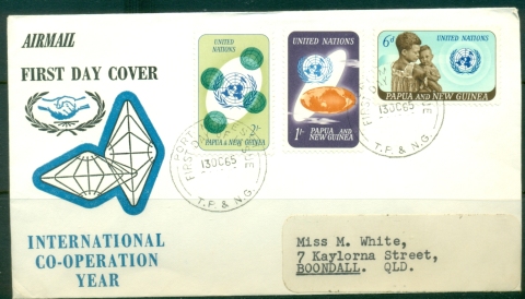 PNG-1965-ICY-International-Cooperation-Year-FDC