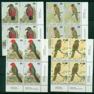 PNG-1966-Parrots-Imprint-Blocks-MUH-lot22079