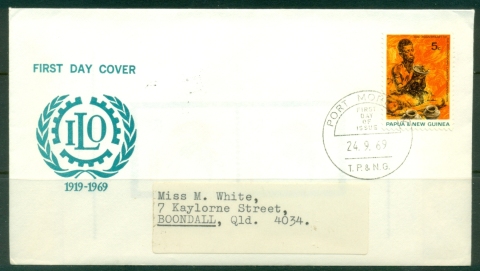 PNG-1969-ILO-International-labour-Org-FDC