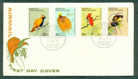 PNG-1970-Birds-FDC-lot70720