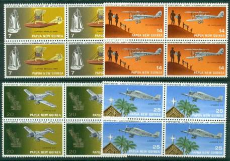 PNG-1972-Aviation-Blocks-4-MUH-lot22021