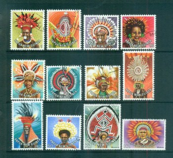 PNG-1977-78-Headdresses-CTO-lot71071