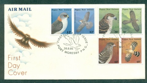 PNG-1985-Sea-Birds-FDC-lot70773