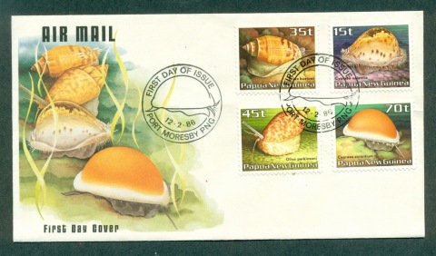 PNG-1986-Marine-Shells-FDC-lot70693