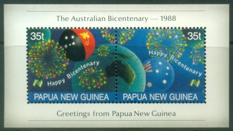 PNG-1988-Australia-Bicentennial-Sydpex-MS-MLH