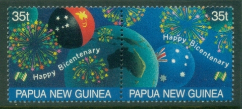 PNG-1988-Australia-Bicentennial-Sydpex-pair-MLH