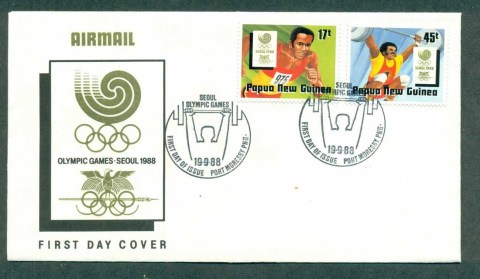 PNG-1988-Seoul-Olympics-FDC-lot70705