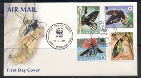 PNG-1988-WWF-Butterflies-FDC