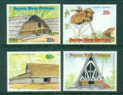 PNG-1989-Thatched-Dwellings-MUH-lot79114