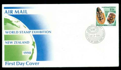 PNG-1990-World-Stamp-Ex-35t-FDC-lot51640