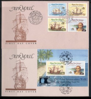 PNG-1992-Columbus-2x-FDC