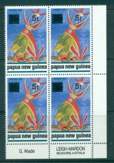 PNG-1994-Surcharge-5t-on-35t-1989-Dance-Cnr-Blk-4-MUH-lot70986