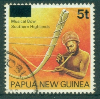 PNG-1994-Surcharge-5t-on-35t-Musician-FU