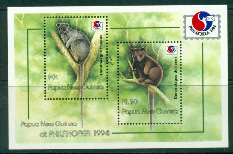 PNG-1994-Tree-Kangaroo-Phila-Korea-MS-MUH-Lot20090