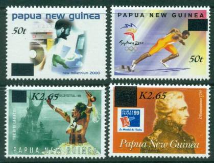 PNG-2001-Surcharges-4-MUH-lot22116