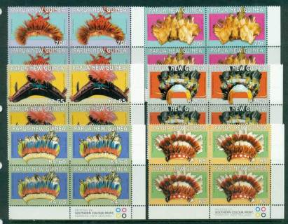 PNG-2004-Headdresses-Blocks-4-MUH-lot22169