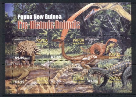 PNG-2004-Prehistoric-Animals-Dinosaurs-sheetlet-MUH