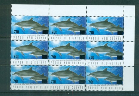 PNG-2004-Surch-70t-on-65t-Bottlenose-Dolphin-Blk-9-MUH-lot71218