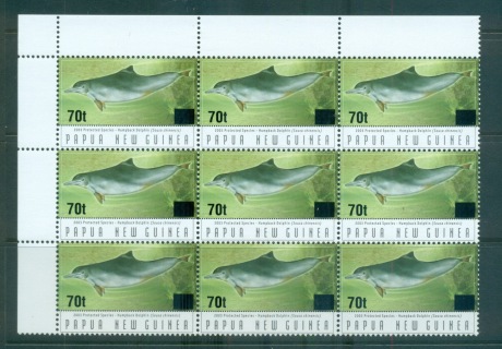 PNG-2004-Surch-70t-on-65t-Humpback-Dolphin-Blk-9-MUH-lot71219