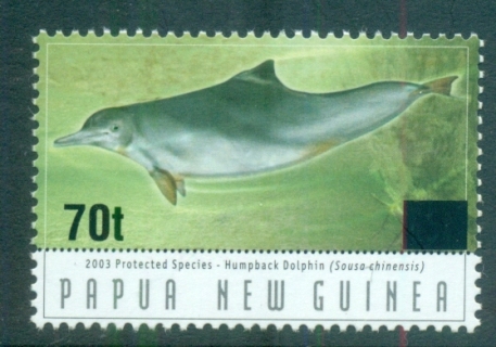 PNG-2004-Surch-70t-on-65t-Humpback-Dolphin-MUH-lot71222