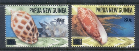 PNG-2006-Shells-Surcharged-MUH