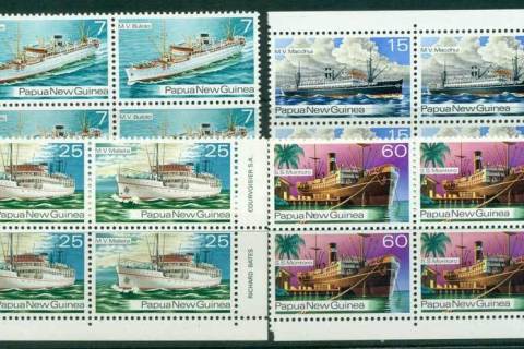 PNG-1976-Ships-Blocks-4-MUH-lot22042