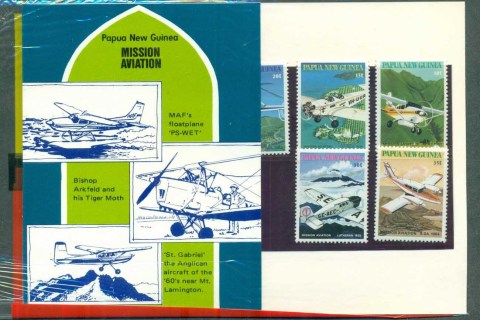 PNG-1981-Missionary-Aviation-Stamp-Pack-POP-lotxl70792