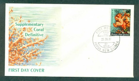 PNG-1987-15t-on-12t-Coral-Surch-jpg-FDC-lot70673.jpg