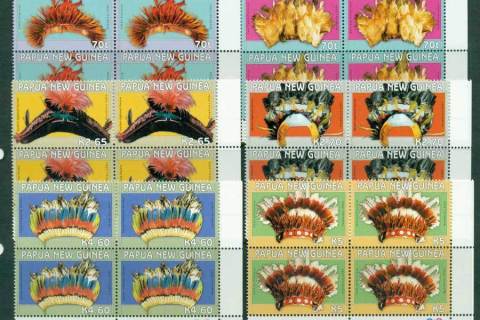 PNG-2004-Headdresses-Blocks-4-MUH-lot22169