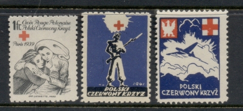 Poland-1939-42-red-Cross-Propaganda-labels-MUH